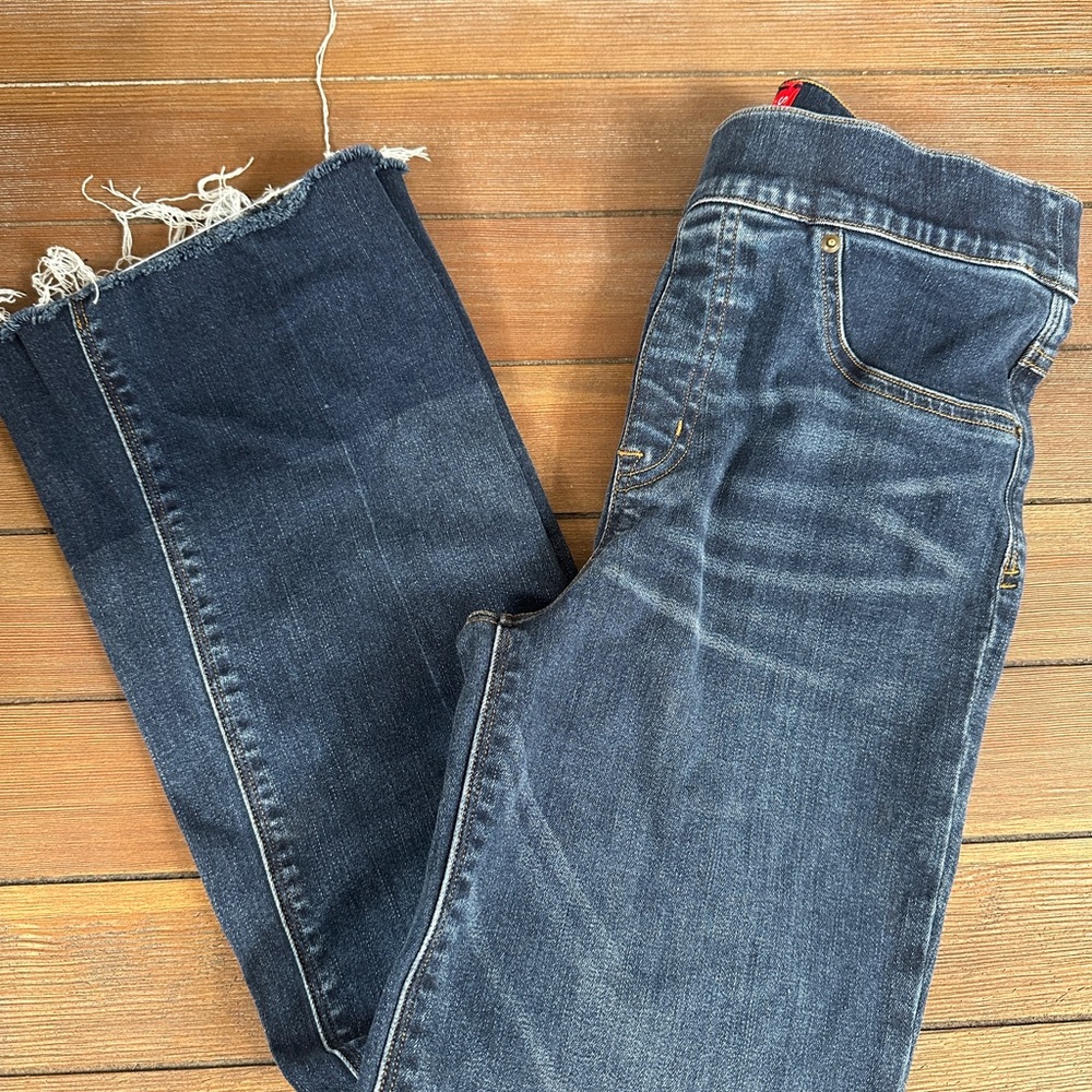 SPANX Distressed Blue Jeans
